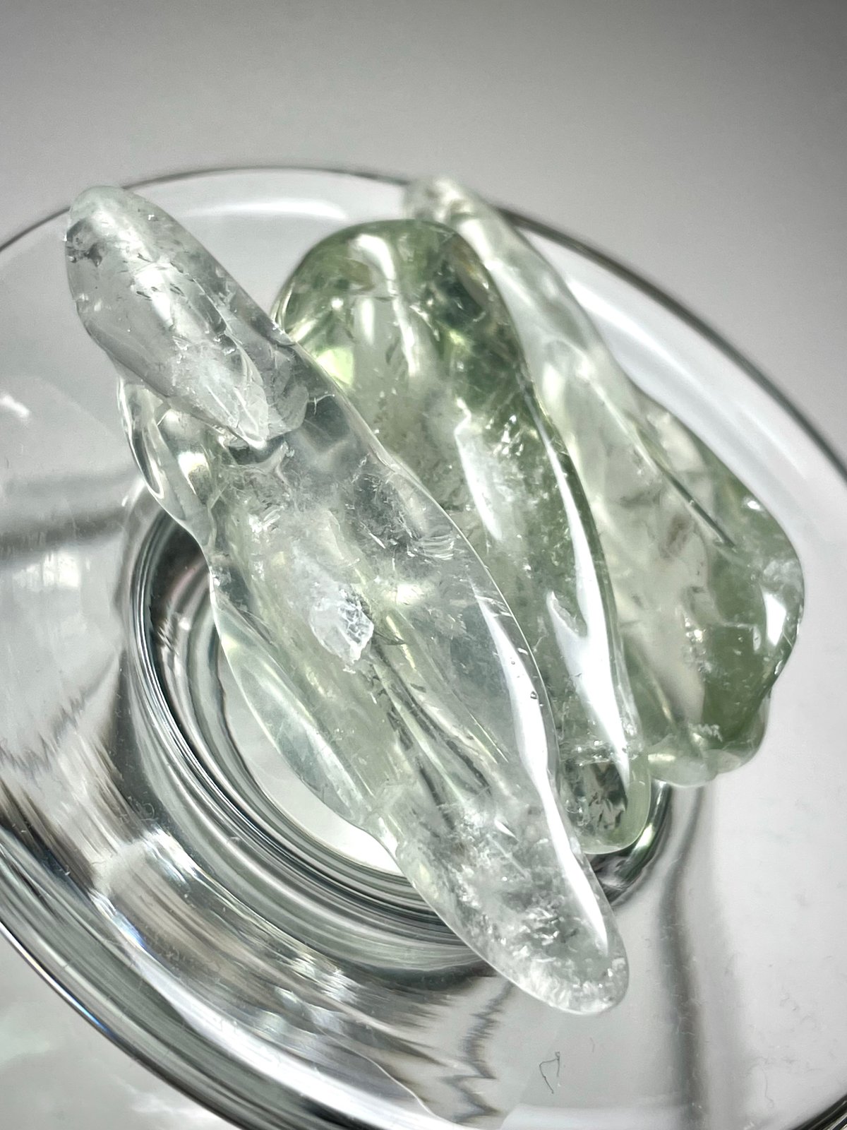 グリーンアメジスト プラシオライト ハート 原石 希少！レア石☆グリーンアメジスト【プラシオライト】ポリッシュ