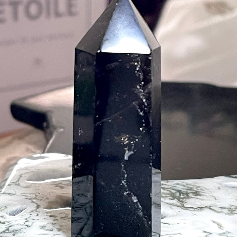 モリオン【黒水晶】タワー◇六角柱◇ポイント◇天然石◇パワーストーン