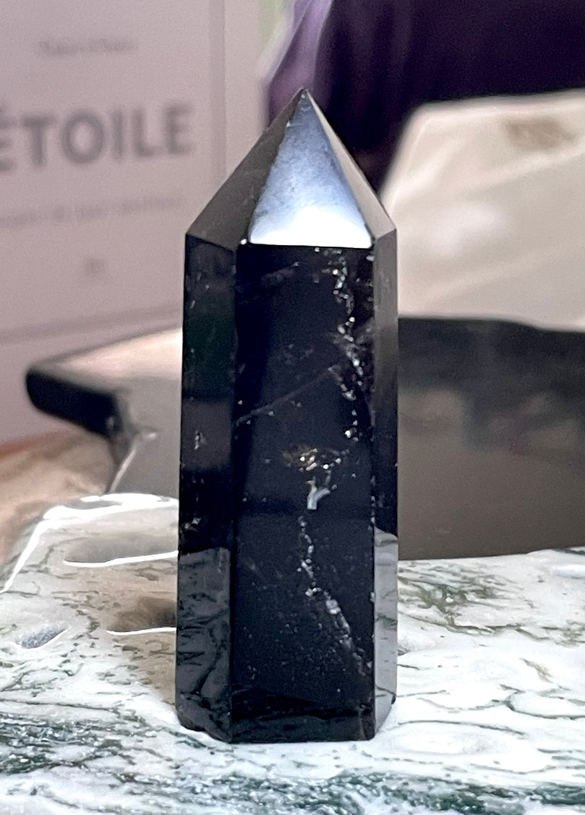 モリオン【黒水晶】タワー◇六角柱◇ポイント◇天然石◇パワーストーン