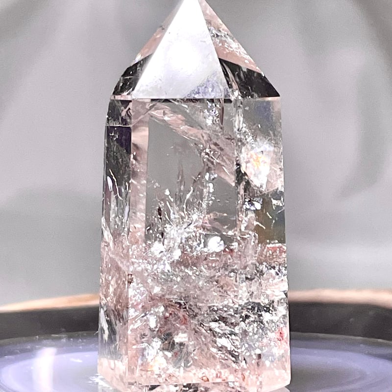 ピンクファイアークォーツ【ピンククォーツ】タワー◇六角柱ポイント