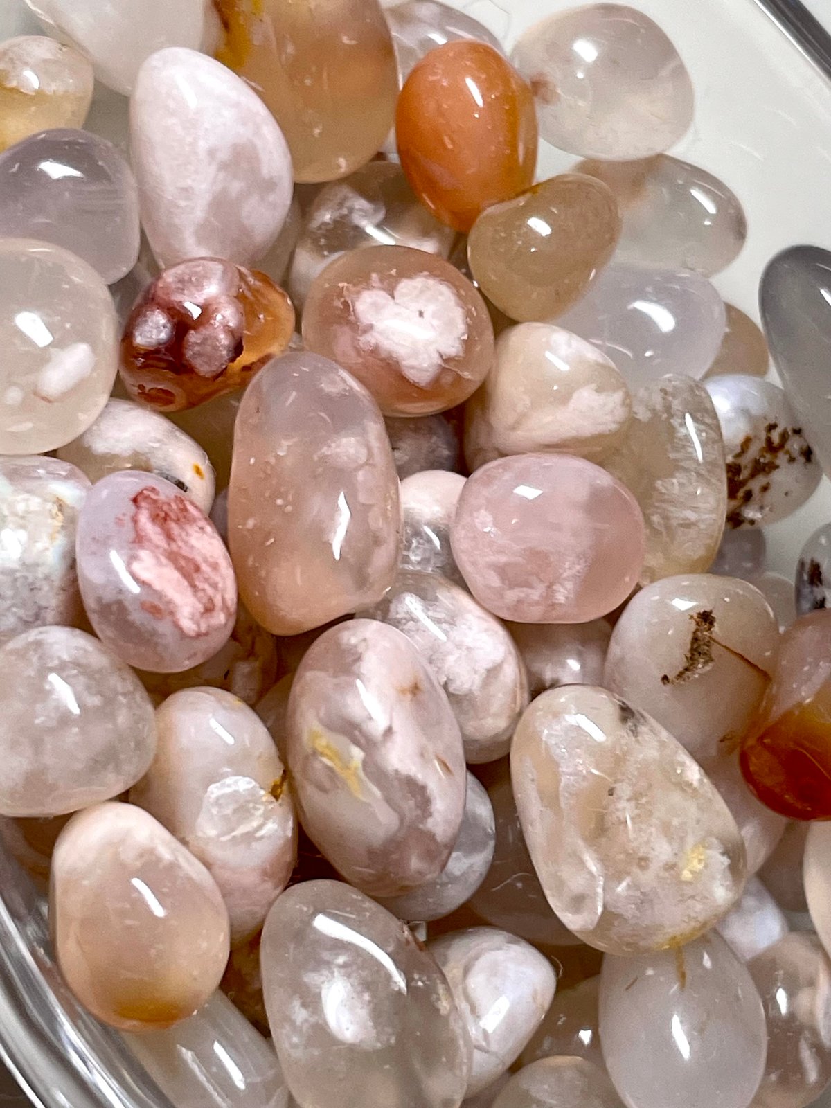 フラワーアゲート【桜瑪瑙】さざれ◇100g◇天然石◇パワーストーン