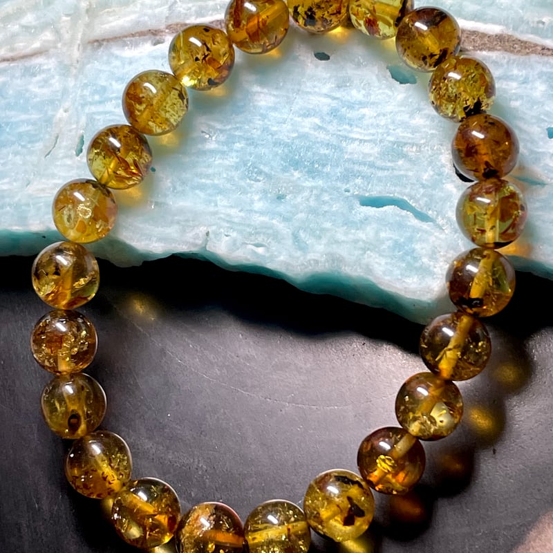 スパーリングメープルハニー◇アンバー【天然琥珀】ブレスレット