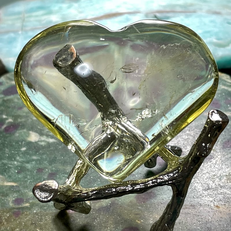 シトリン【黄水晶】ハート型◇パーム◇天然石◇パワーストーン