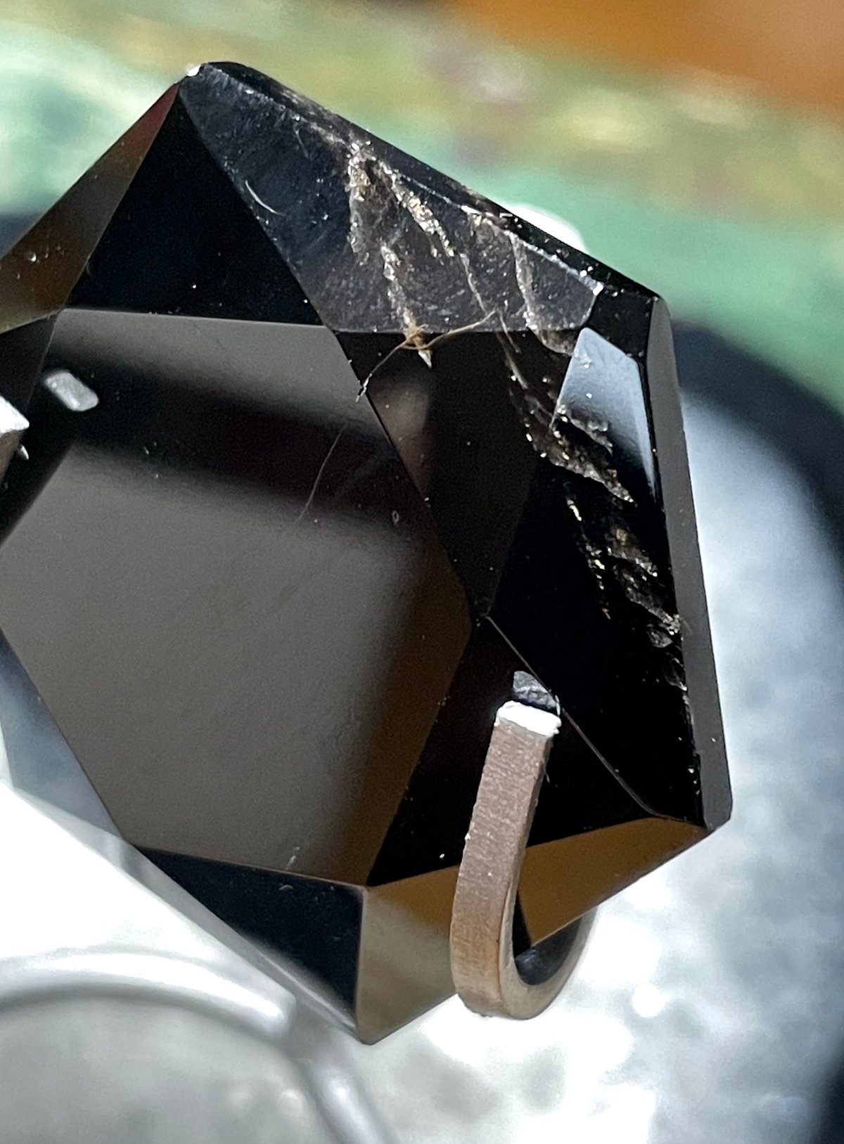 モリオン【黒水晶】六芒星◇ヘキサゴン型◇タンブル◇天然石