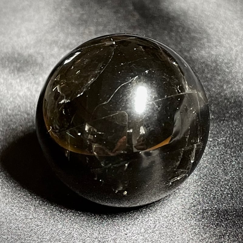 モリオン【黒水晶】丸玉○スフィア◇虹・アイリス◇天然石