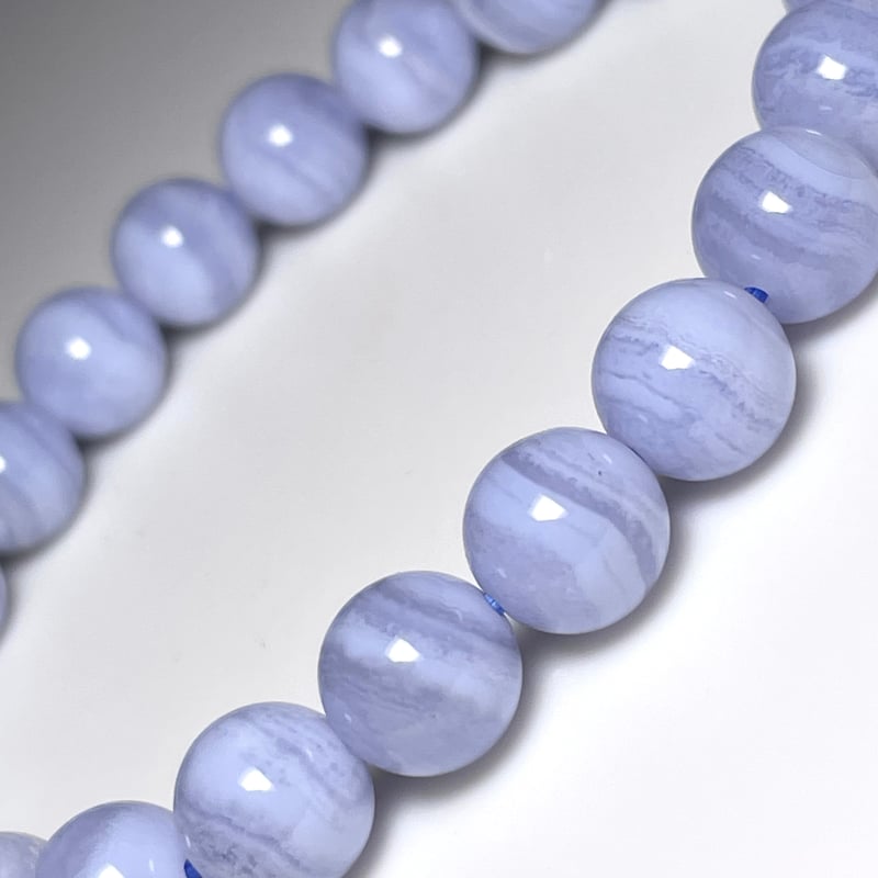 ブルーレースアゲート【空色縞瑪瑙】ブレスレット◇天然石