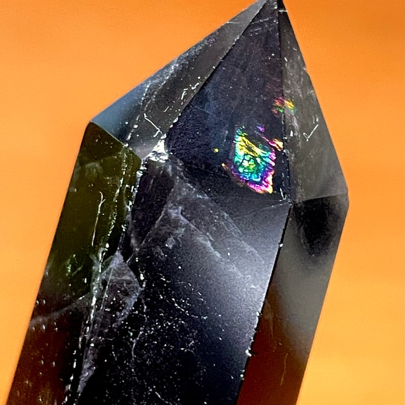 ✨存在際立つ漆黒極大サイズ 黒水晶六角柱✨レインボー モリオン 六角柱 天然石 モリオン【黒水晶】タワー◇六角柱◇ポイント◇天然石◇パワーストーン