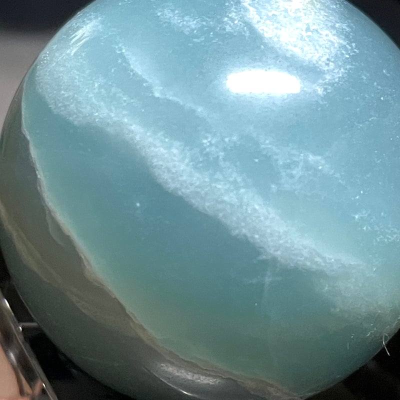 ★特別ご提供★希望の石☆【アマゾナイト『ホープストーン』ラウンド連】❤ 夢の実現を促す】きらきらシラー入り♪ 1点物アマゾナイト