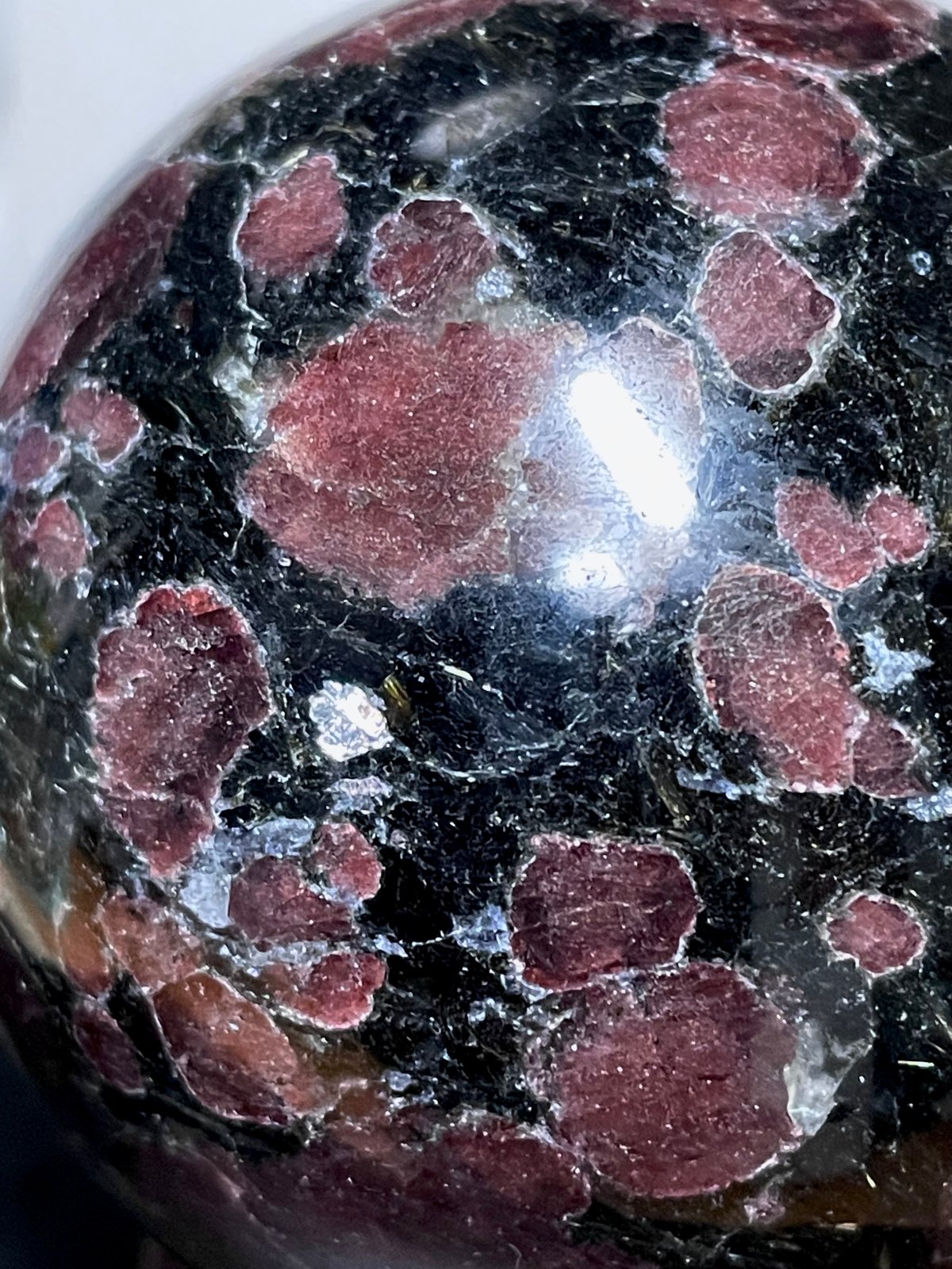 ガーネット インヌーマイト【丸玉○スフィア】70㎜◇天然石