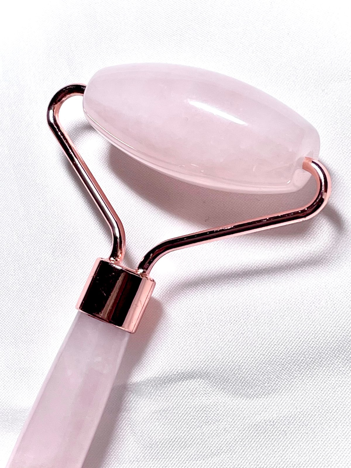 ローズクォーツ【紅石英】美顔ローラー◇マッサージローラー◇天然石