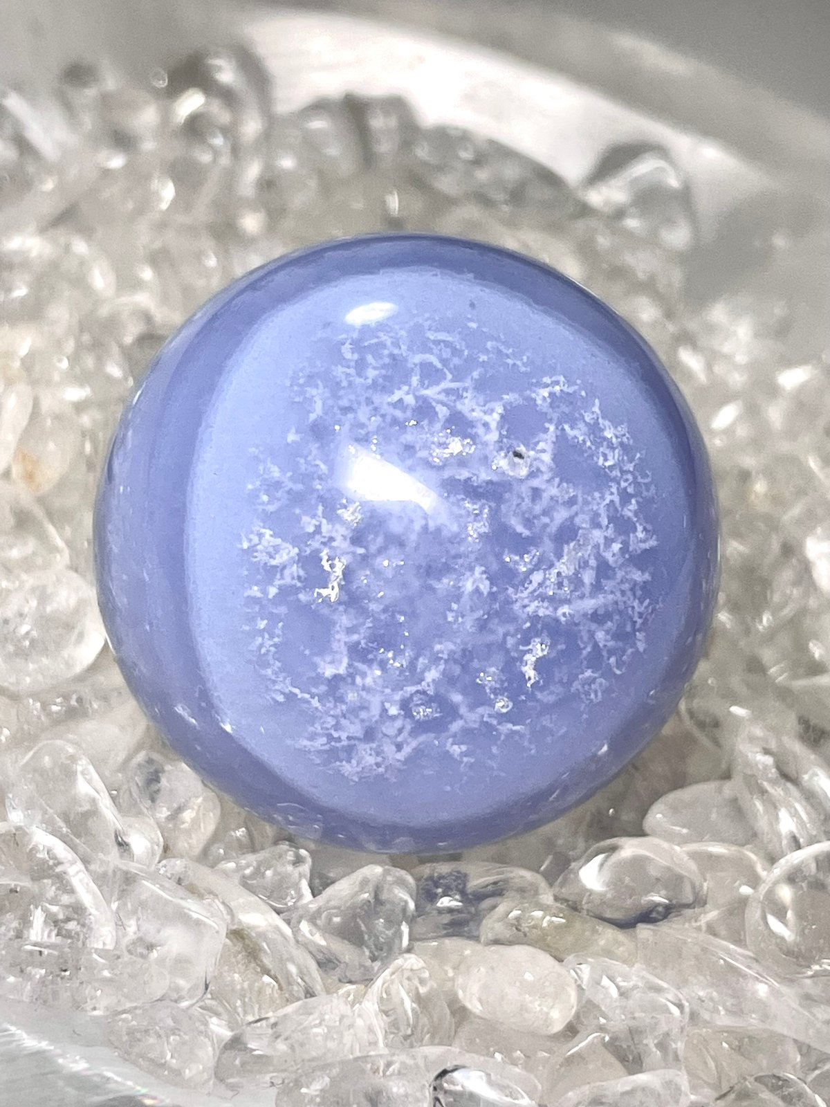 【ネット限定】 高品質☆ブルーレースアゲート【空色縞瑪瑙】スフィア○丸玉 置物