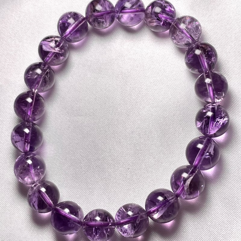ラベンダー アメジスト【紫水晶】ブレスレット◇アイリスクォーツ