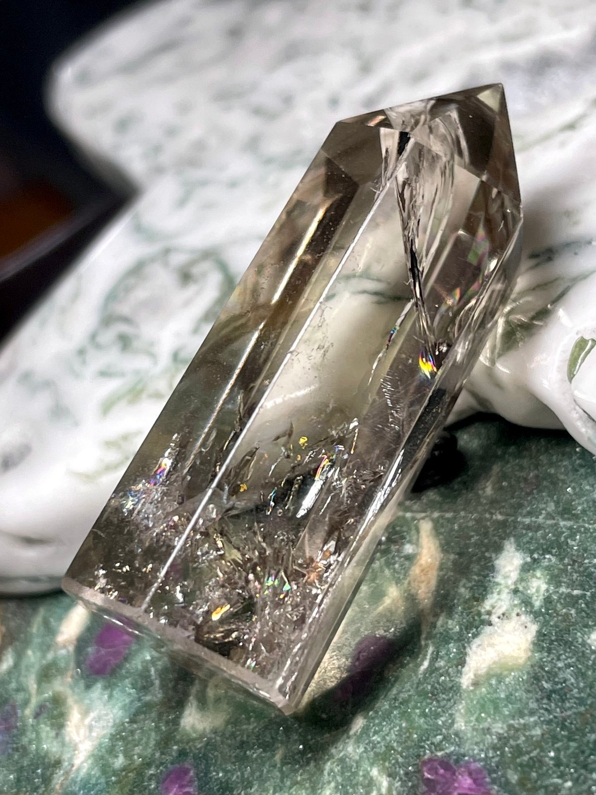 スモーキークォーツ【煙水晶】六角柱◇ミニタワー◇ポイント◇天然石