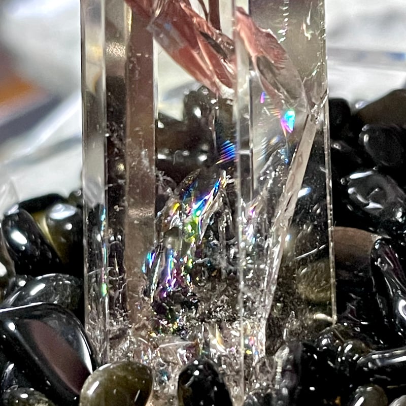 スモーキークォーツ【煙水晶】六角柱◇ミニタワー◇ポイント◇天然石