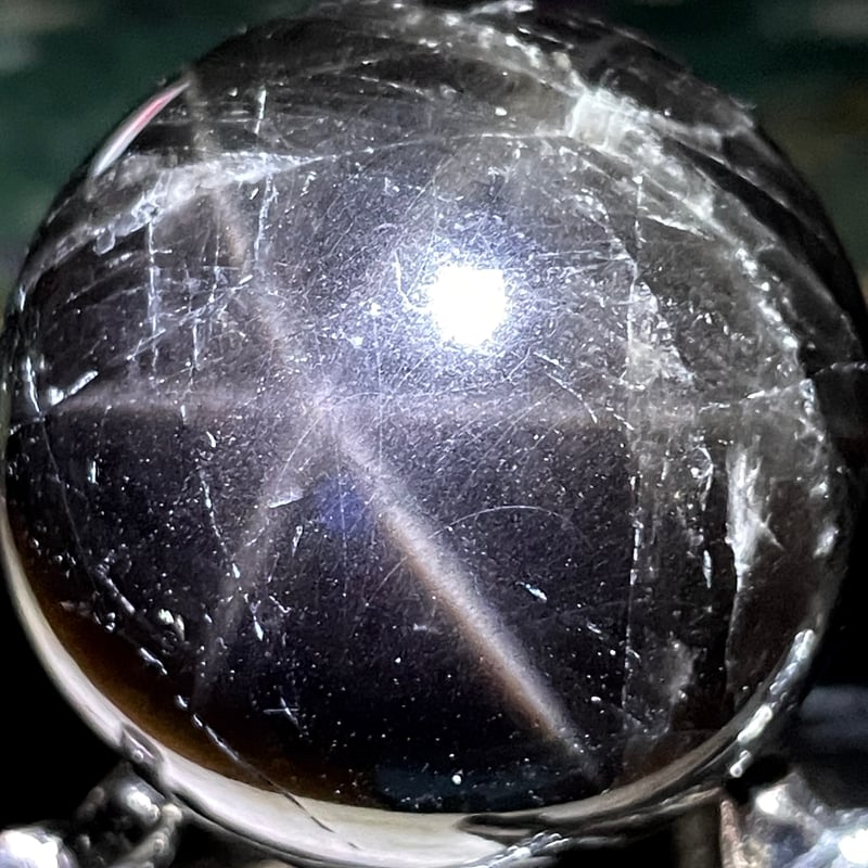 スター☆モリオン【星彩黒水晶】丸玉○スフィア◇天然石