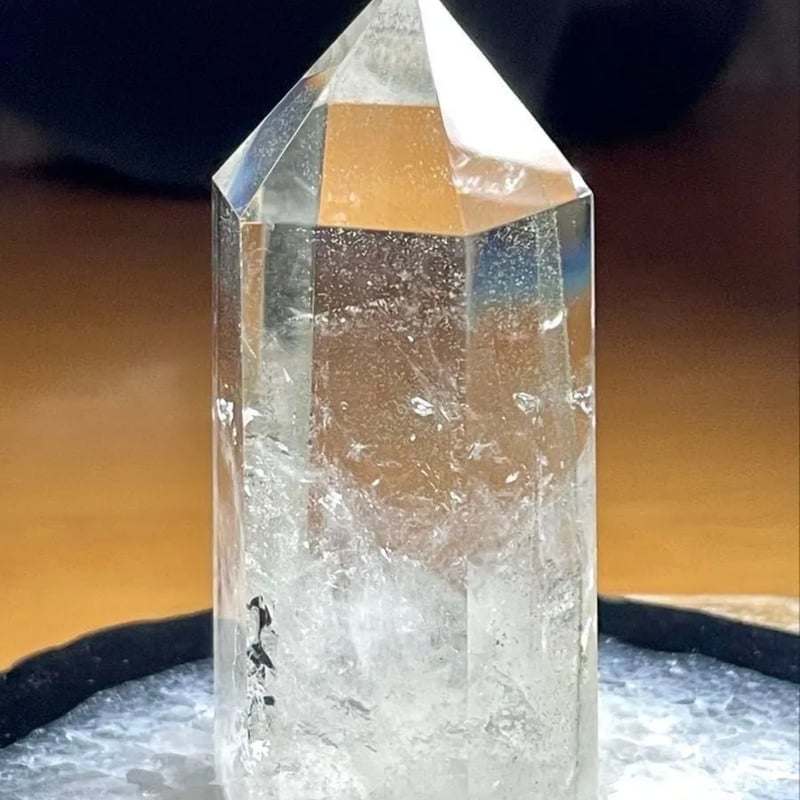 クリアクォーツ　水晶ポイント　天然石 天然クリアクォーツ（水晶）ポイント 天然石パーツ (M