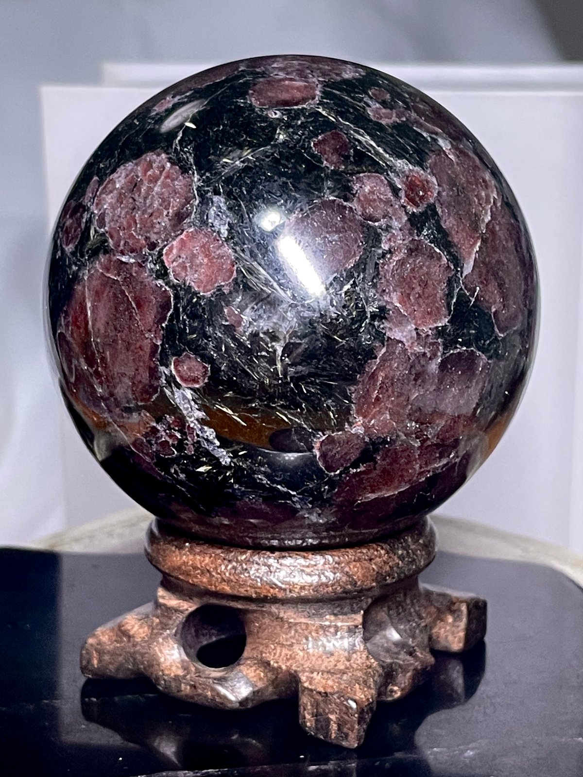 ガーネット インヌーマイト【丸玉○スフィア】70㎜◇天然石