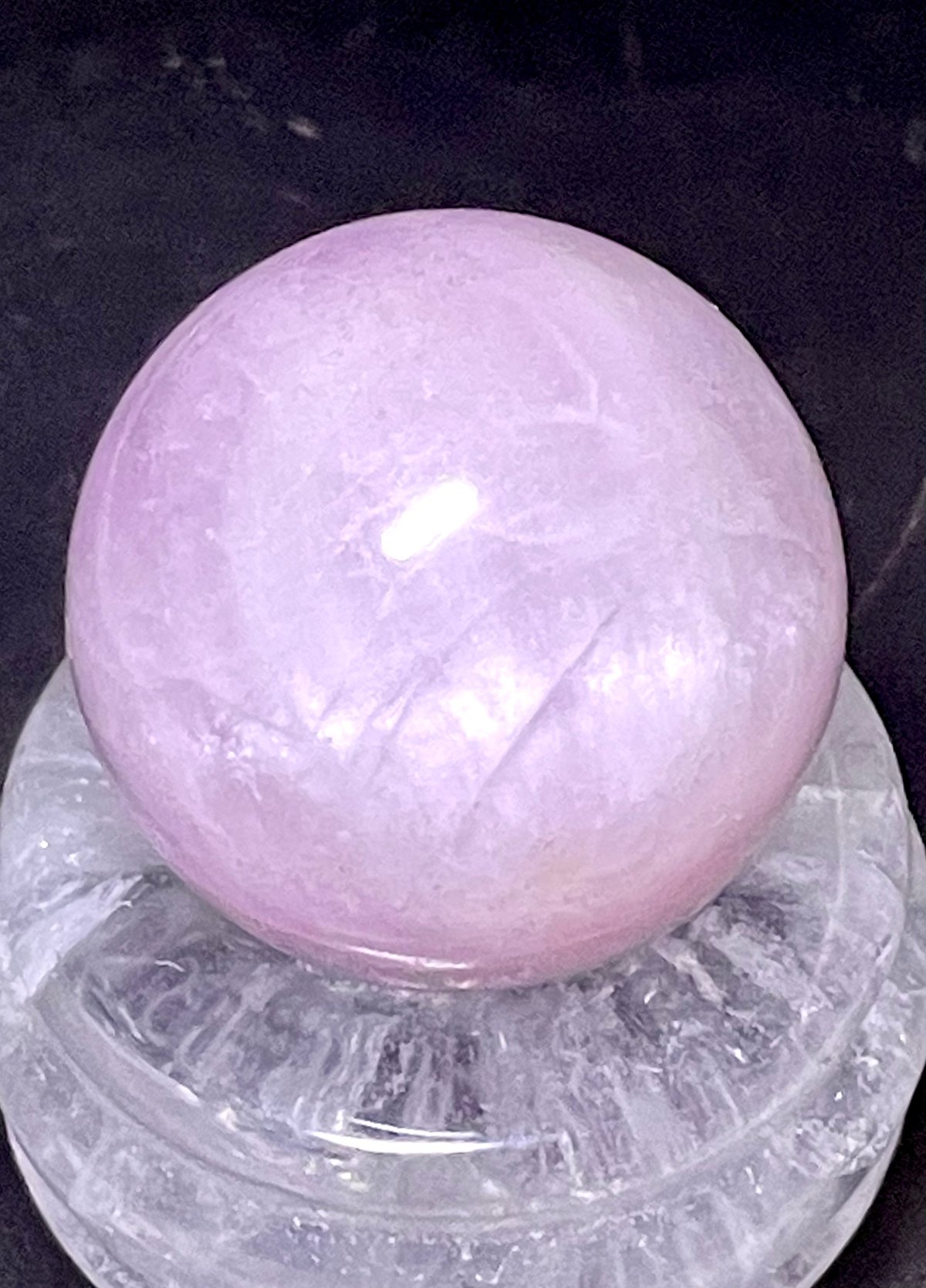 クンツァイト【リチア輝石】丸玉○スフィア◇天然石◇パワーストーン