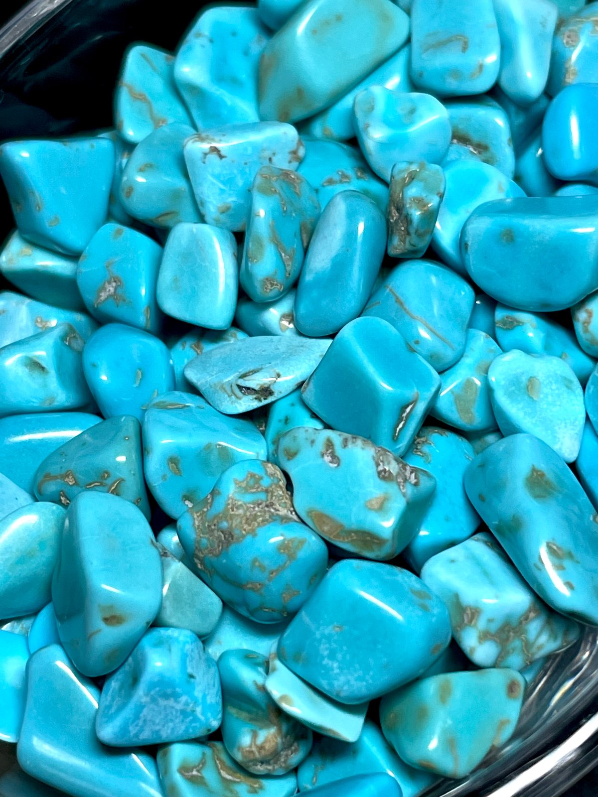 良質☆ターコイズ【トルコ石】さざれ◇100g◇天然染色◇天然石