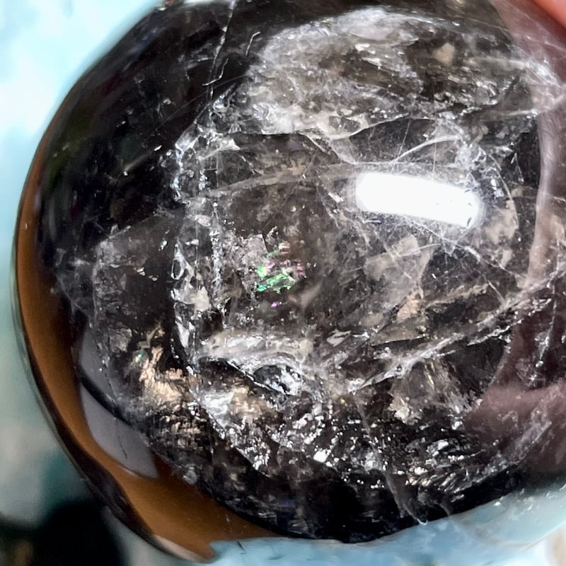 スター☆モリオン【星彩黒水晶】丸玉○スフィア◇天然石