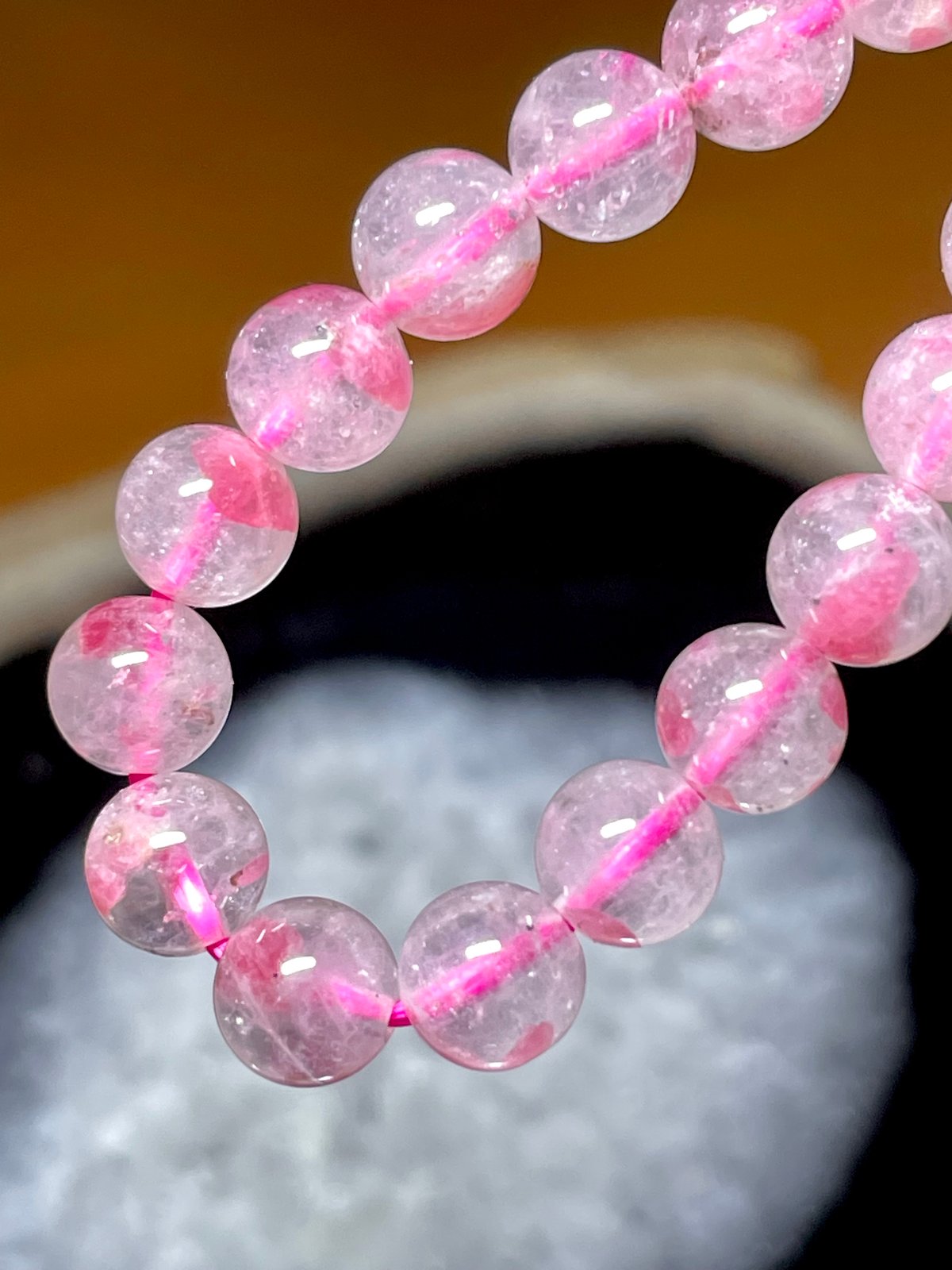 優しいエネルギーで恋愛成就/希少 ロードナイトシリカ/パワーストーンブレスレット 堂本剛くん 推し活 ブレスレット✩つよぴ色✩ ロードナイト