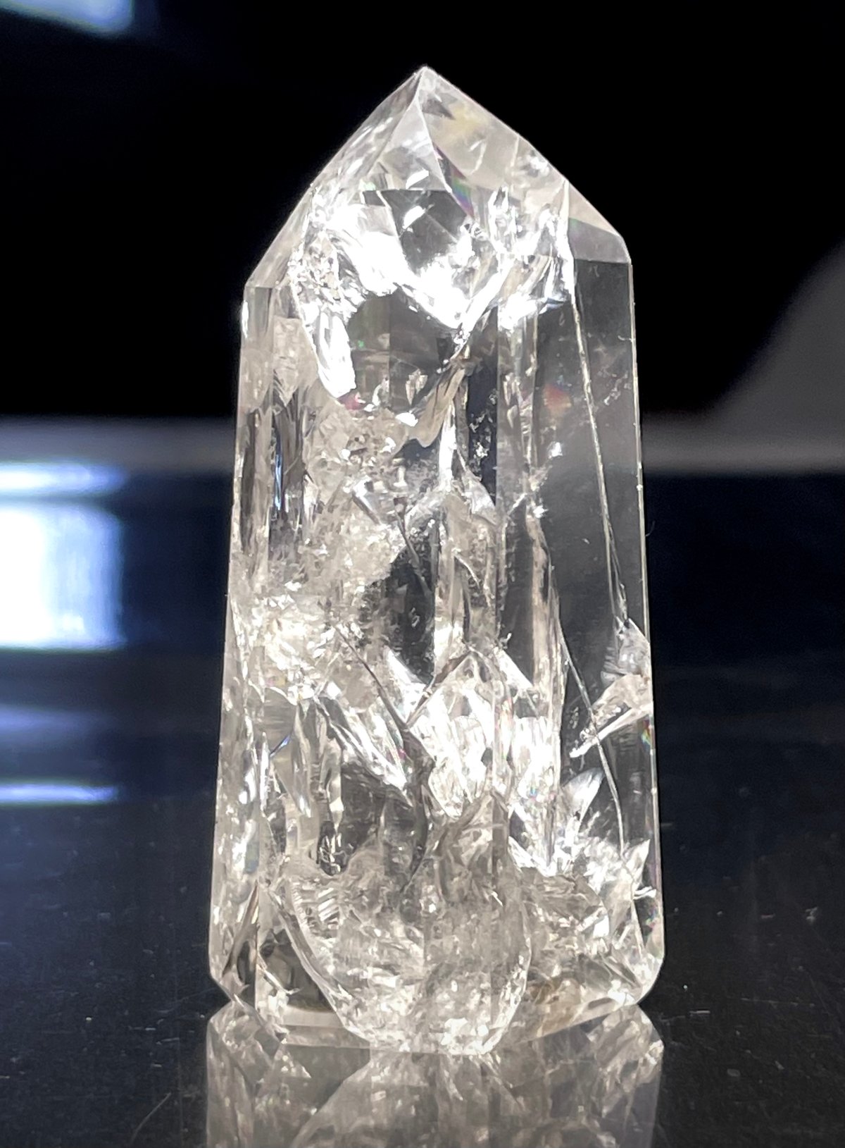 クラック水晶　タワー　天然石 水晶】クラック水晶◇ポイント◇タワー◇クリアクオーツ◇天然石