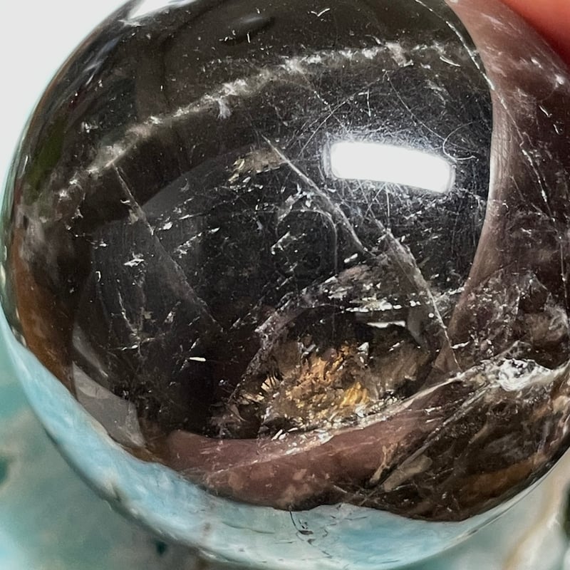 スター☆モリオン【星彩黒水晶】丸玉○スフィア◇天然石