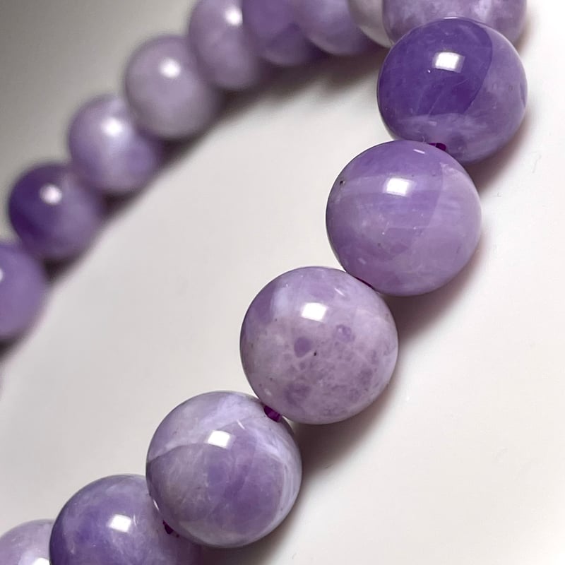 アメシスティンブレスレット　12.5㎜ レア】アメシスティンクォーツブレスレット ブレスレット 円と縁