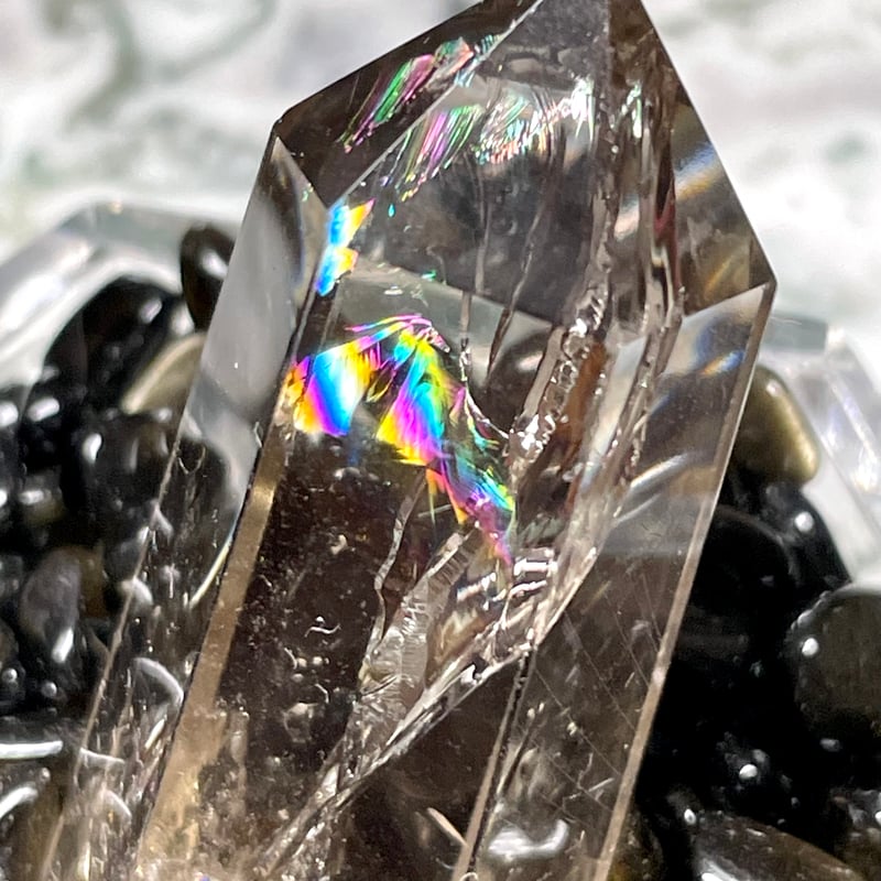 スモーキークォーツ【煙水晶】六角柱◇ミニタワー◇ポイント◇天然石