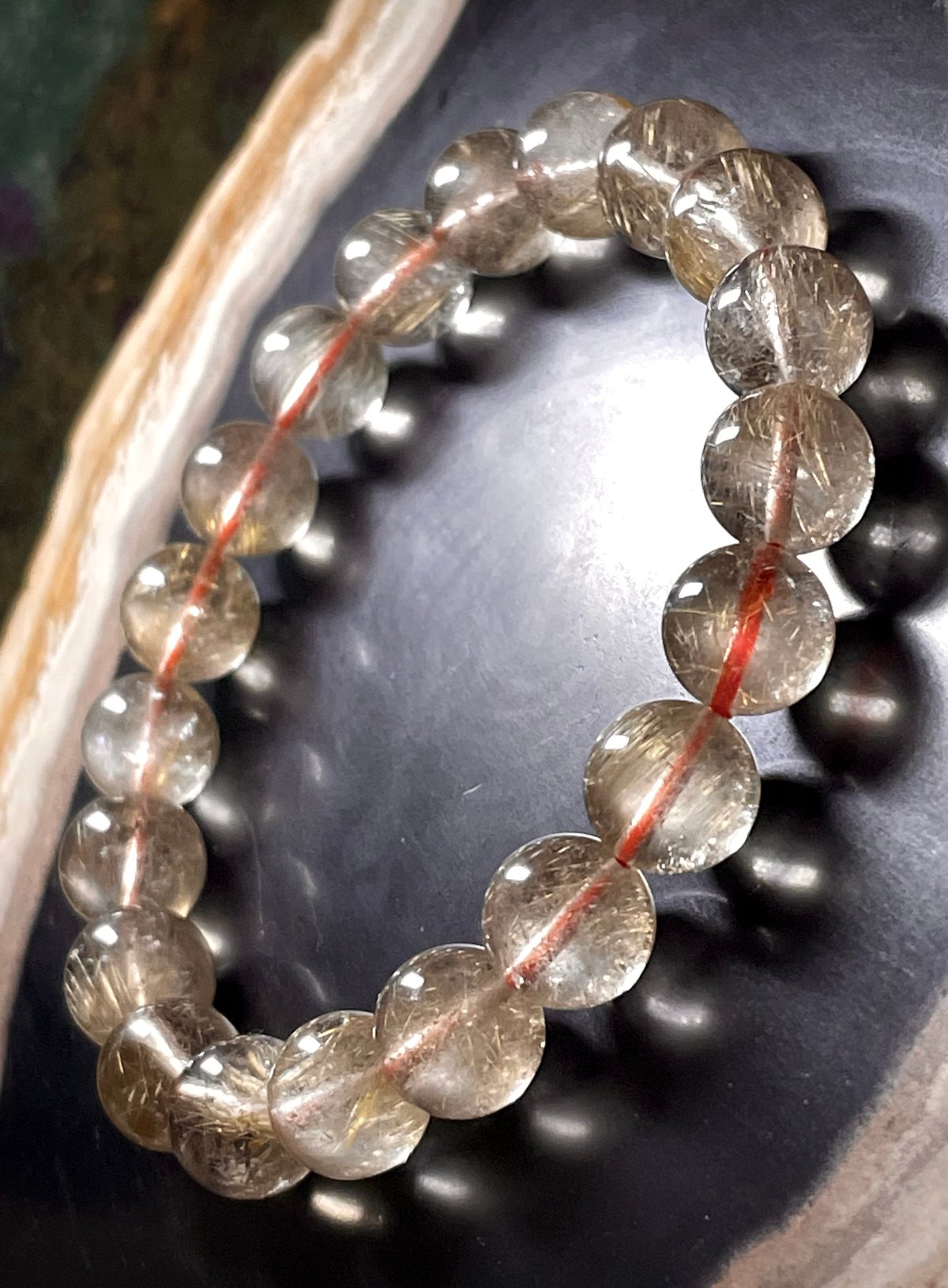 ゴールドルチルクォーツ　パワーストーンブレスレッド ゴールドルチルクォーツ ルチルクォーツ ブレスレット 約11mm