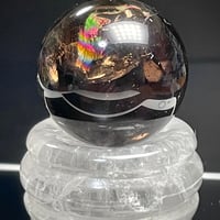 アイリスクォーツ◆スモーキークォーツ【天然虹クラック水晶】丸玉・スフィア◆天然石◆パワーストーン