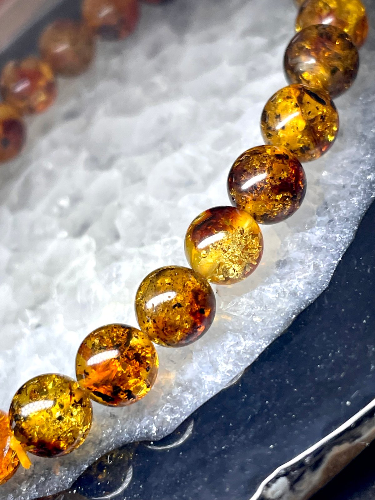 高品質天然ハニーアンバー琥珀のブレスレットAB1039 楽天市場】8mm-9.5mm 16cm バルト海産 ハニーアンバー 琥珀