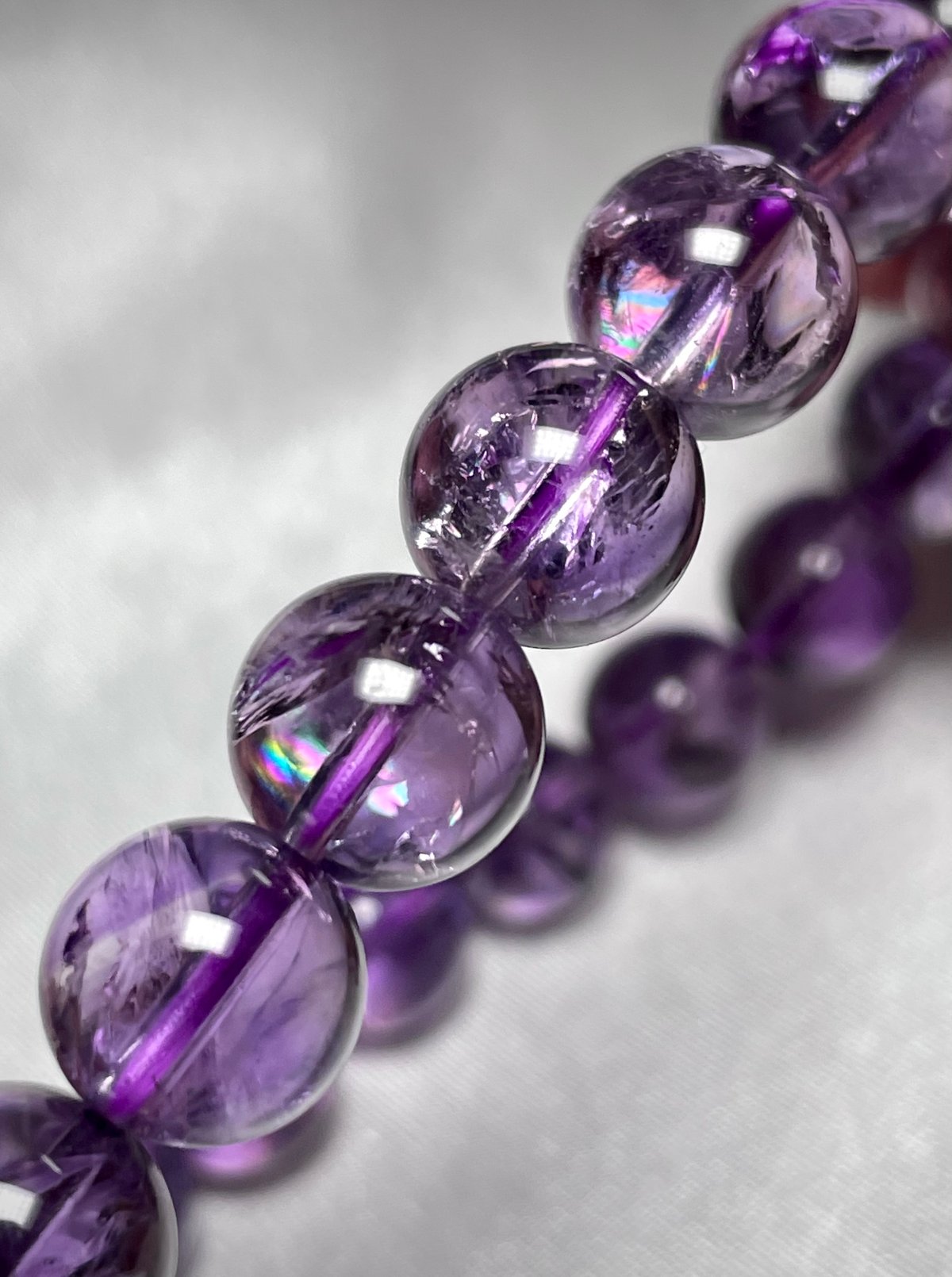ラベンダー アメジスト【紫水晶】ブレスレット◇アイリスクォーツ