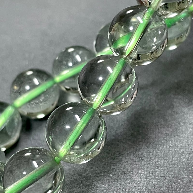 AAA☆グリーンアメジスト【プラシオライト】ブレスレット◇緑水晶