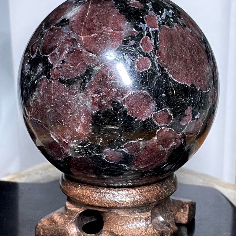 ガーネット インヌーマイト【丸玉○スフィア】70㎜◇天然石
