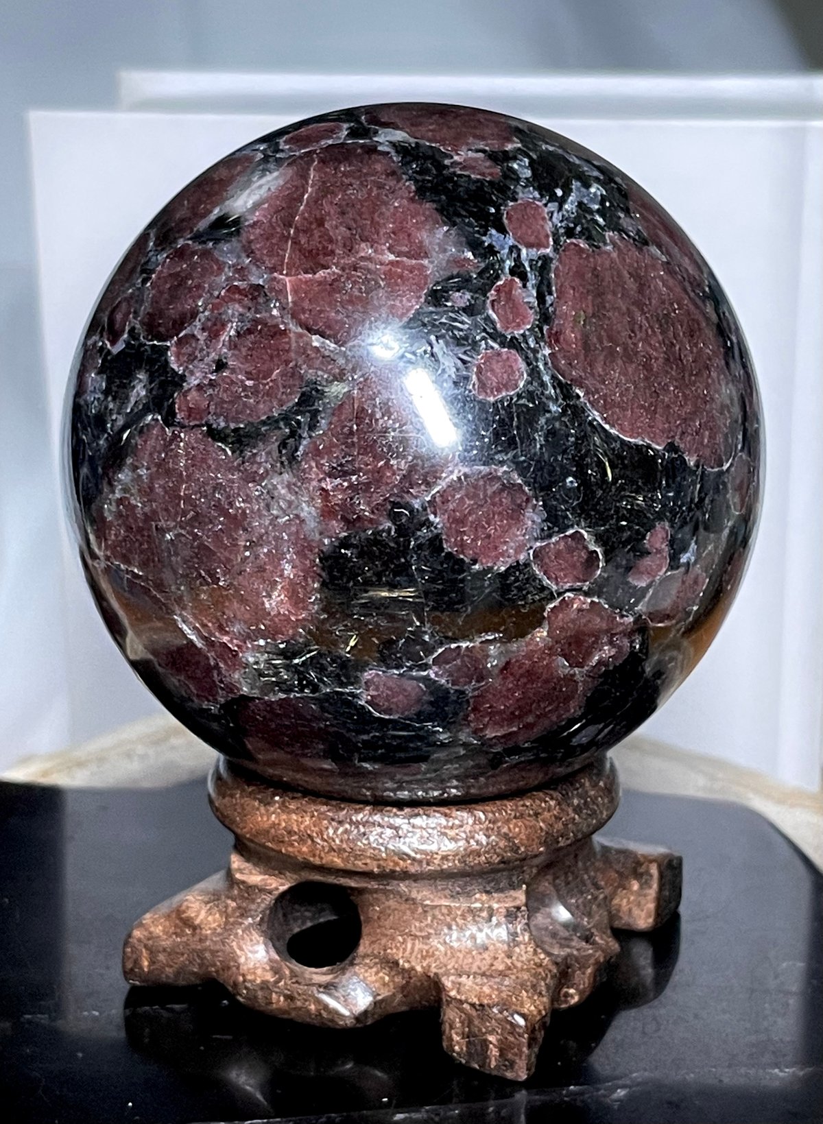 ガーネット インヌーマイト【丸玉○スフィア】70㎜◇天然石