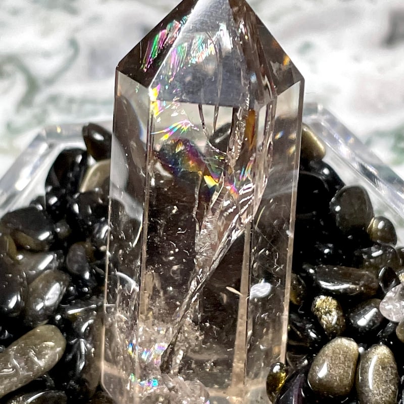 スモーキークォーツ【煙水晶】六角柱◇ミニタワー◇ポイント◇天然石