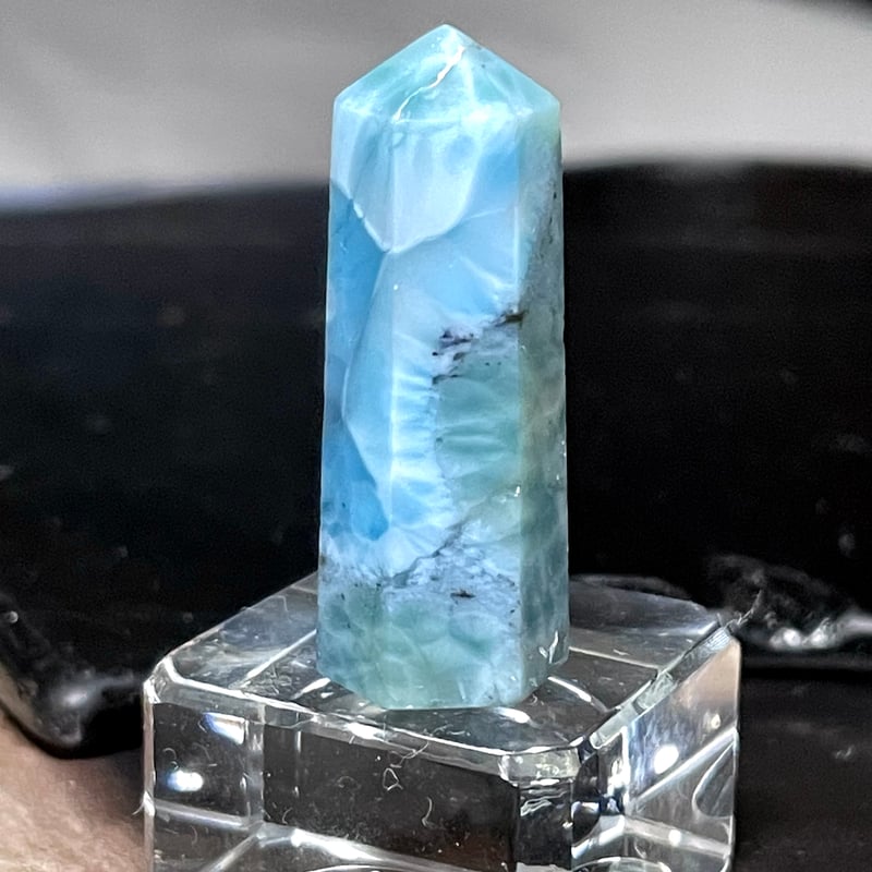 ラリマー【ブルーペクトライト】ミニ タワー◇ポイント◇六角柱