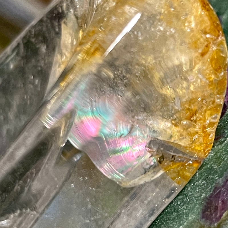 ゴールデンヒーラー【水晶】お皿◇器◇浄化用◇天然石◇パワーストーン