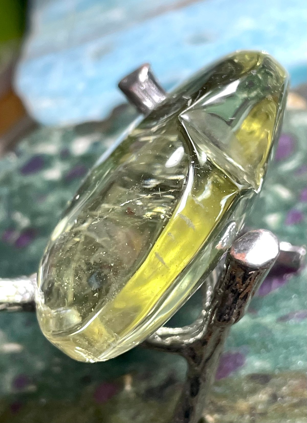 シトリン【黄水晶】ハート型◇パーム◇天然石◇パワーストーン