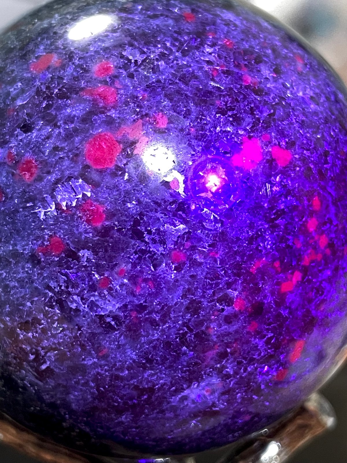 ルビーインカイヤナイト【フックサイト共生】丸玉○スフィア○天然石