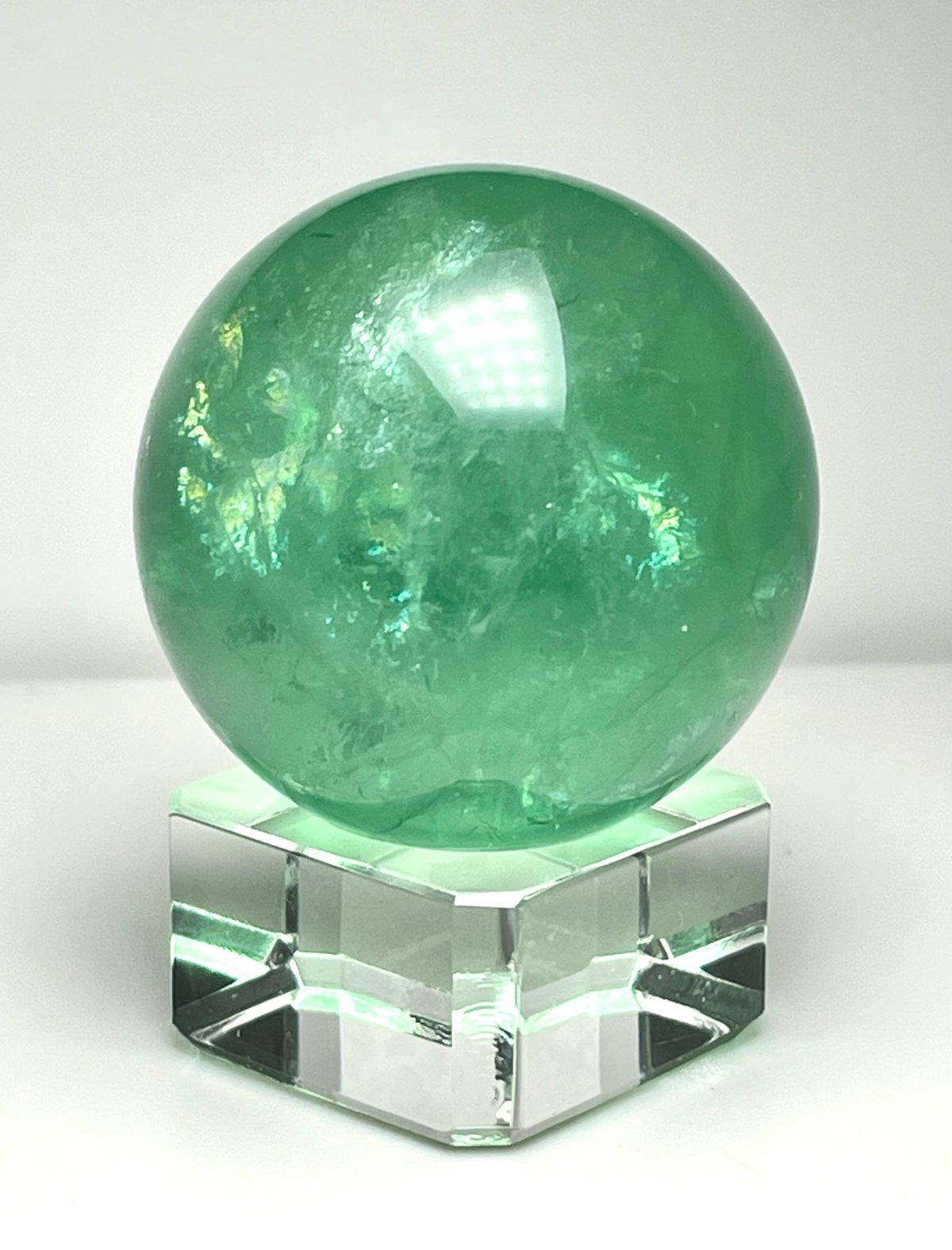 一点物】虹入り✨フローライト スフィア 丸玉 ✩.*˚ インテリア