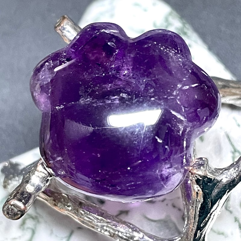 アメジスト【紫水晶】肉球◇猫◇猫足◇天然石◇パワーストーン