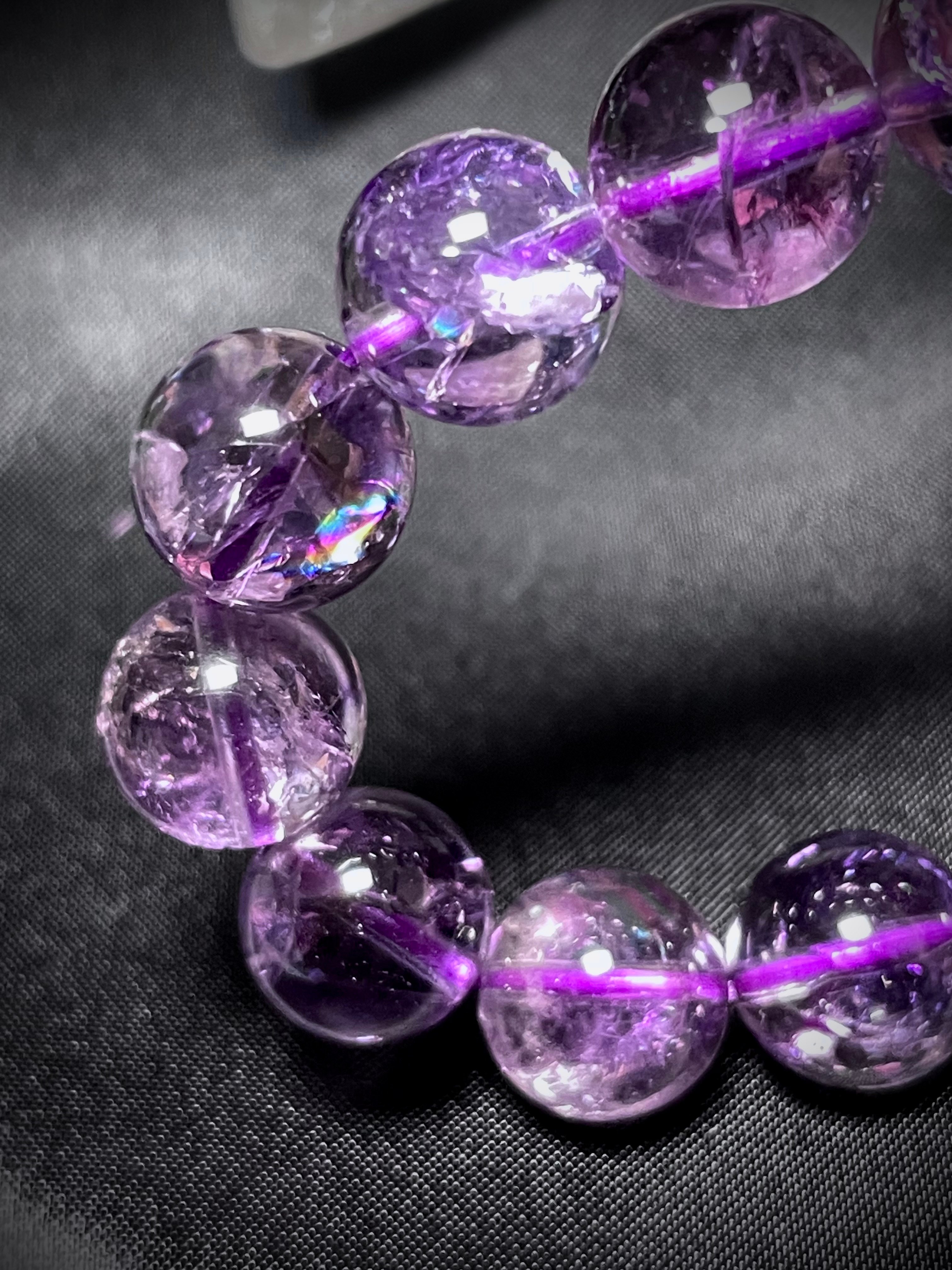 ラベンダー アメジスト【紫水晶】ブレスレット◇アイリスクォーツ