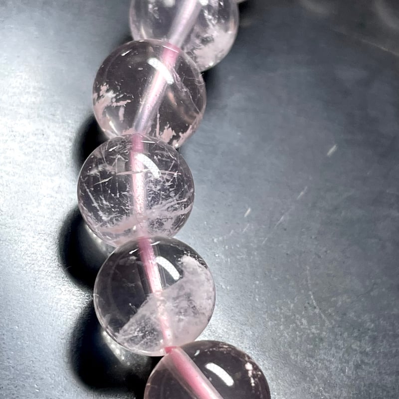 セリサイトイン ローズクォーツ】ブレスレット◇天然石