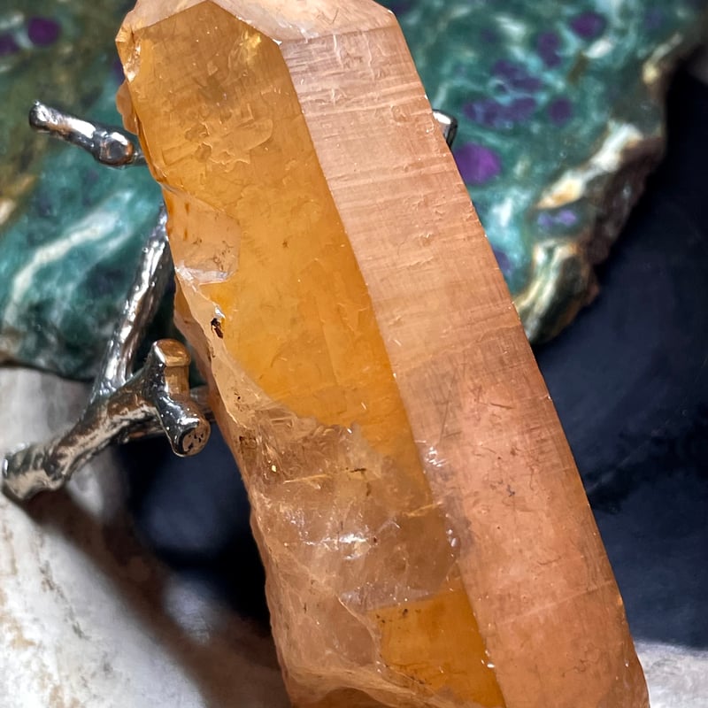 レシーバー　タイムリンク ✨　タンジェリン　蜜柑水晶　クラスター　原石　水晶 レシーバー タイムリンク ✨ タンジェリン 蜜柑水晶 クラスター