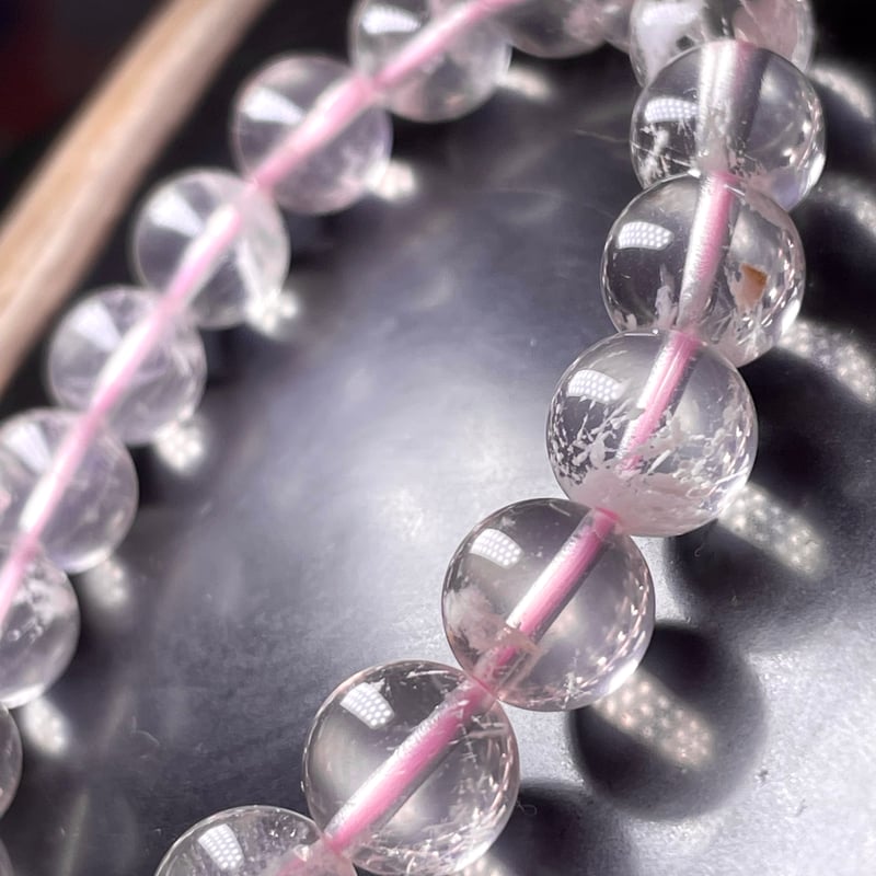 セリサイトイン ローズクォーツ】ブレスレット◇天然石