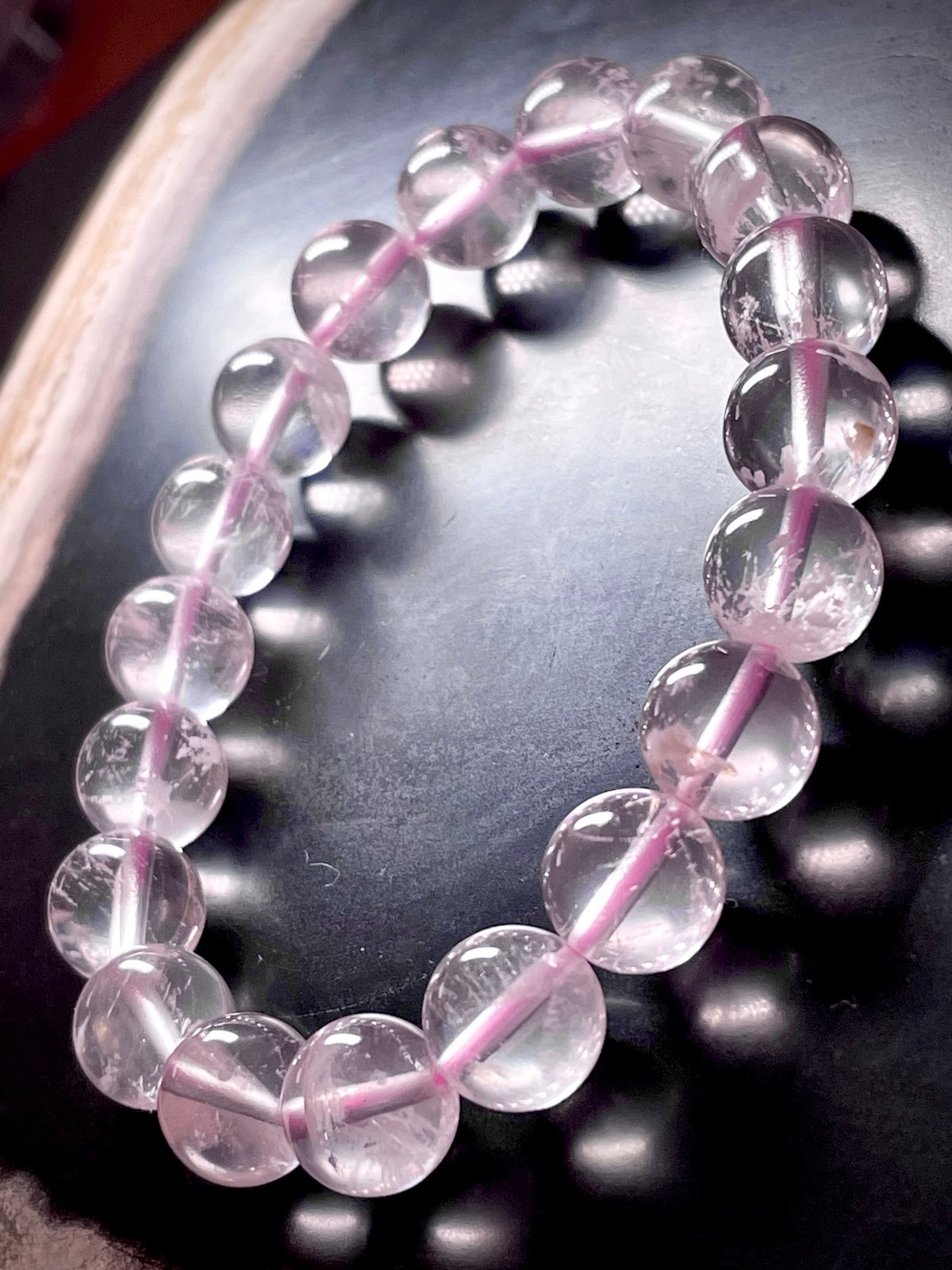 セリサイトイン ローズクォーツ】ブレスレット◇天然石