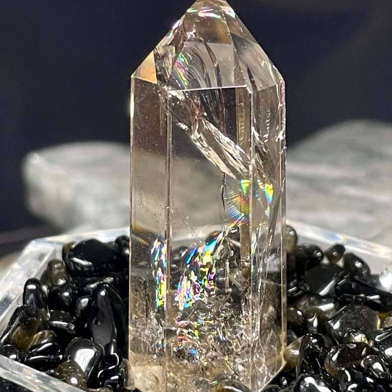 スモーキークォーツ【煙水晶】六角柱◇ミニタワー◇ポイント◇天然石