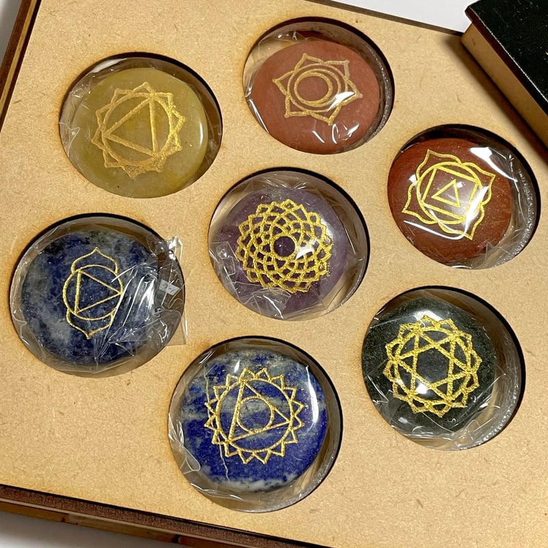 ☆特選セット☆豪華専用BOX付き☆【チャクラ対応7ストーンタンブル